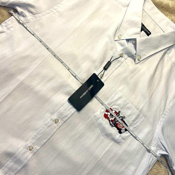 🎉HP🎉 DOLCE & GABBANA White Short Sleeve Shirt - Picture 6 of 7